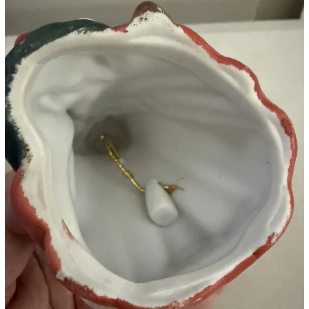 Home Tends Porcelain Santa Dinner Bell 5
